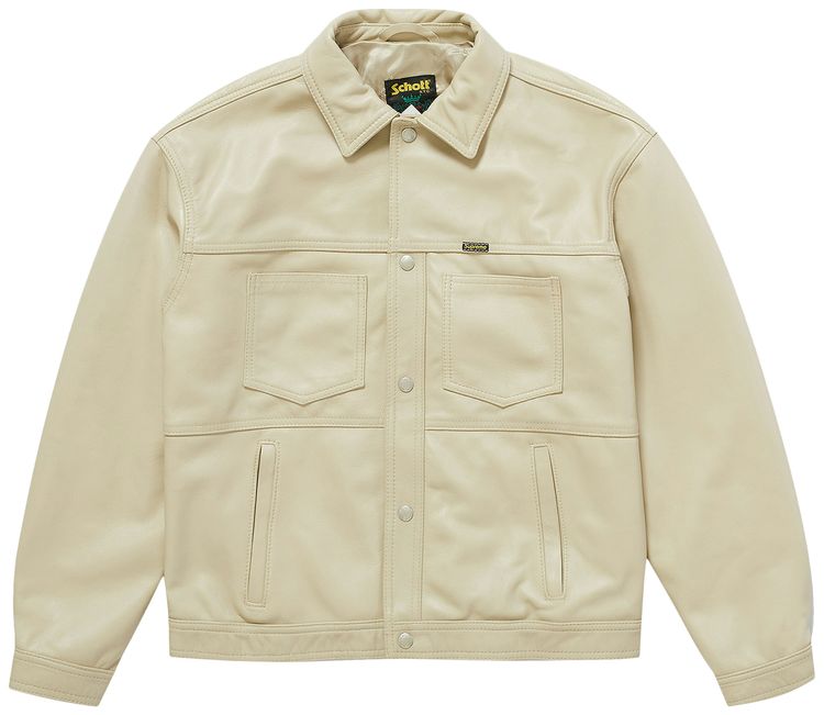 Supreme x Schott Leather Work Jacket Tan