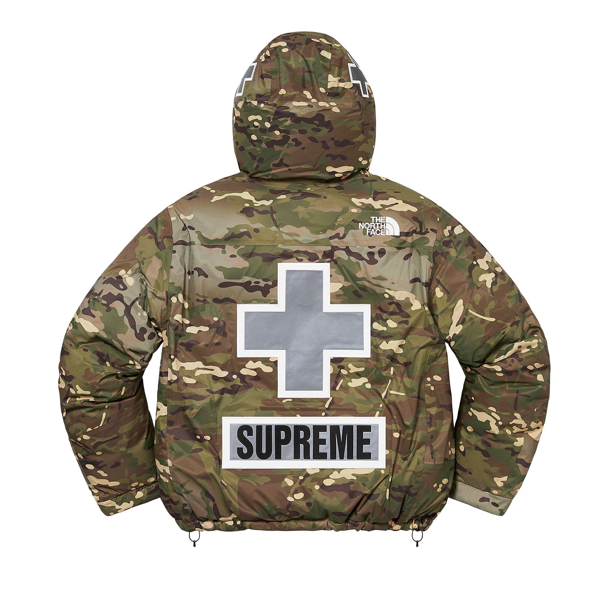 North face supreme camo jacket hot sale