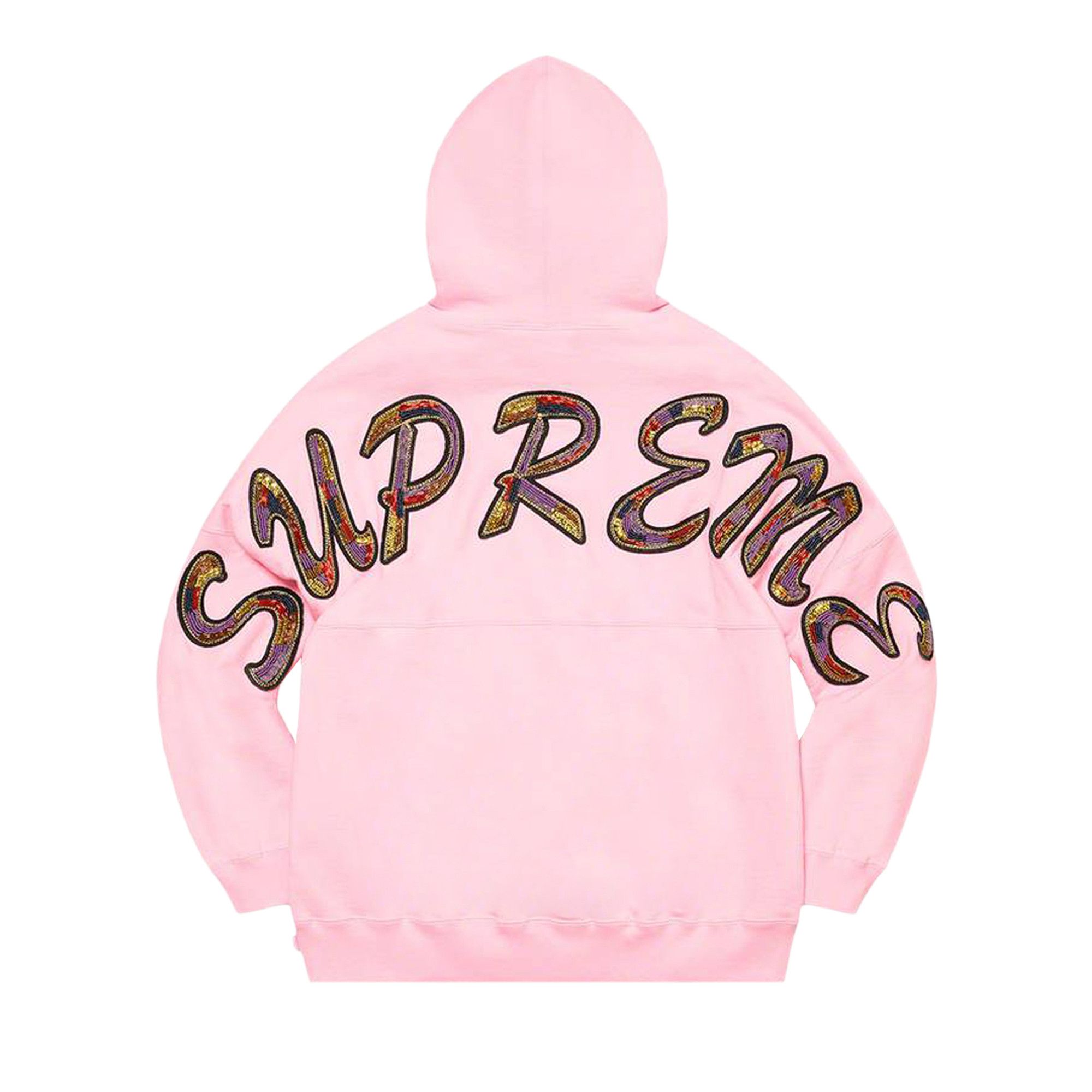 Buy Supreme Beaded Hooded Sweatshirt 'Light Pink' - SS22SW37 LIGHT
