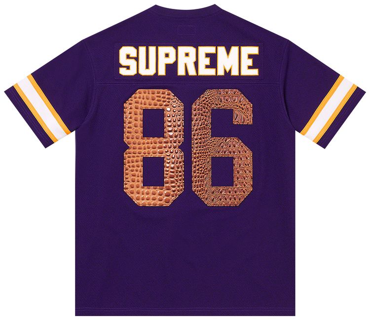 Supreme Faux Croc Football Jersey Purple
