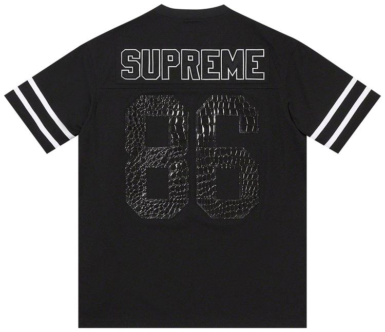 Supreme Faux Croc Football Jersey Black