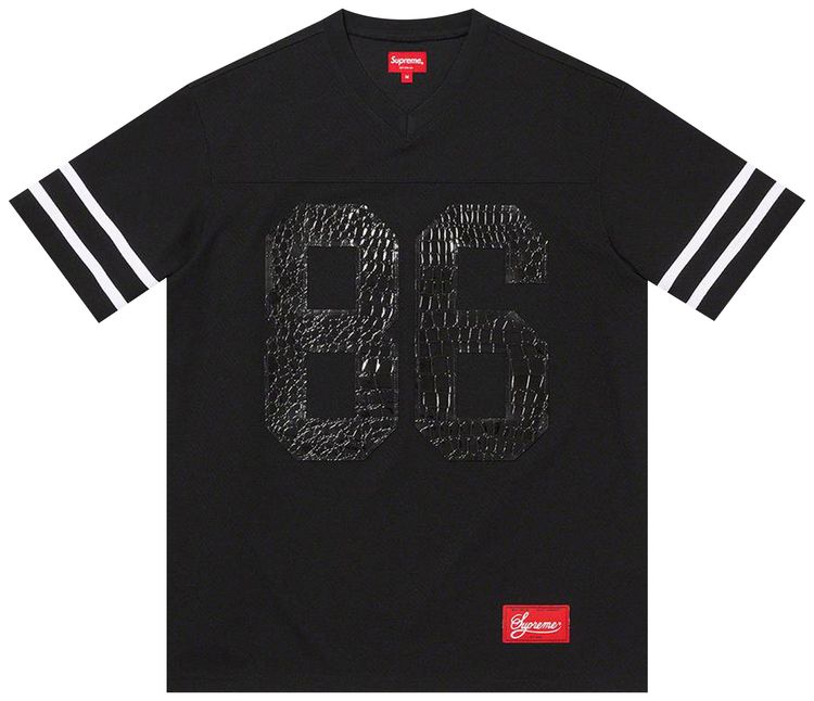 Supreme Faux Croc Football Jersey Black