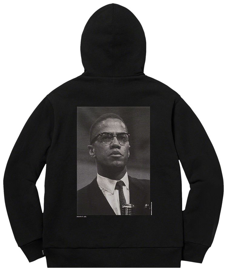 Supreme Malcolm X Hooded Sweatshirt Black