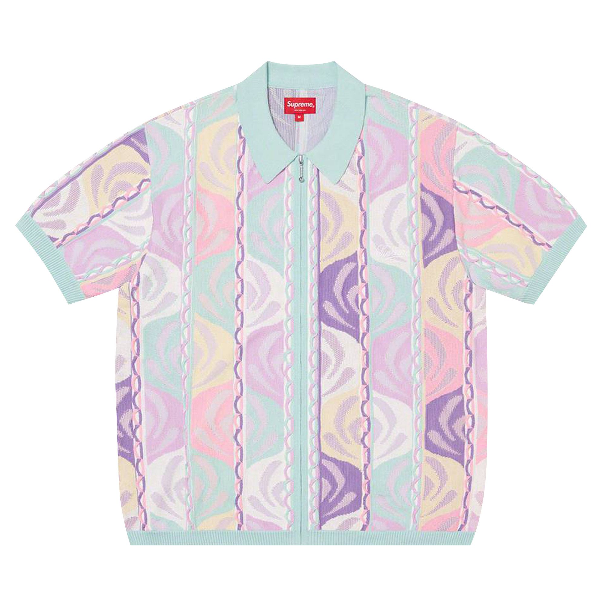 【XL】Supreme Patchwork Knit Zip Up Polo Spring/Summer 2020 Preview – Supreme