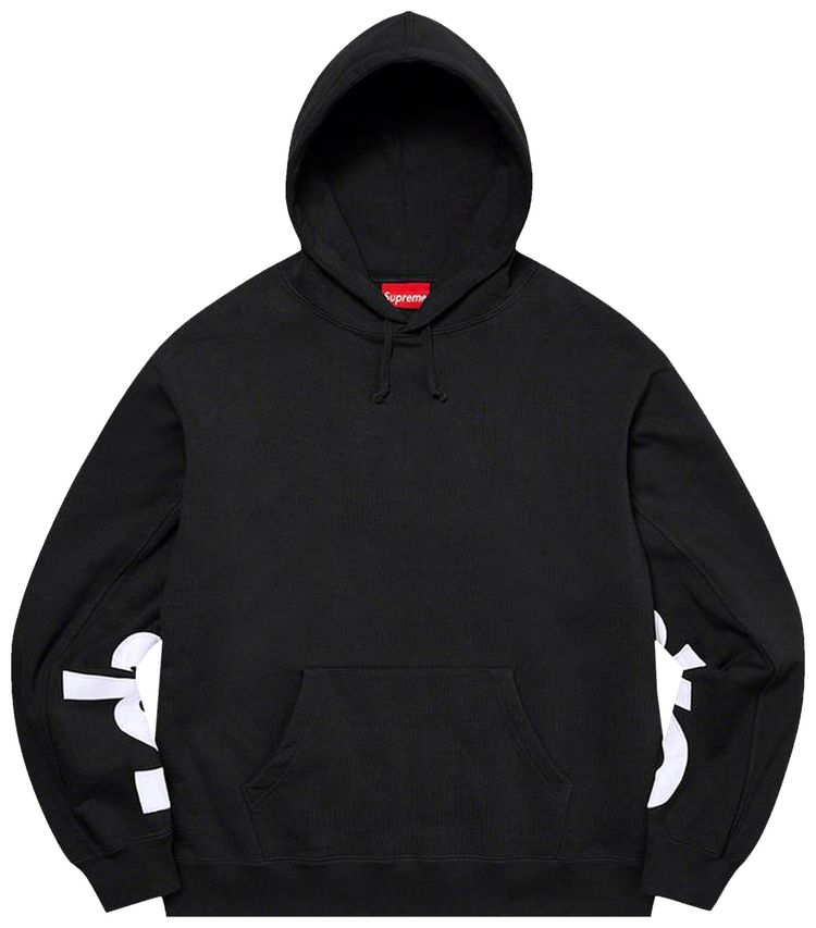 Supreme Cropped Panels Hooded Sweatshirt Black