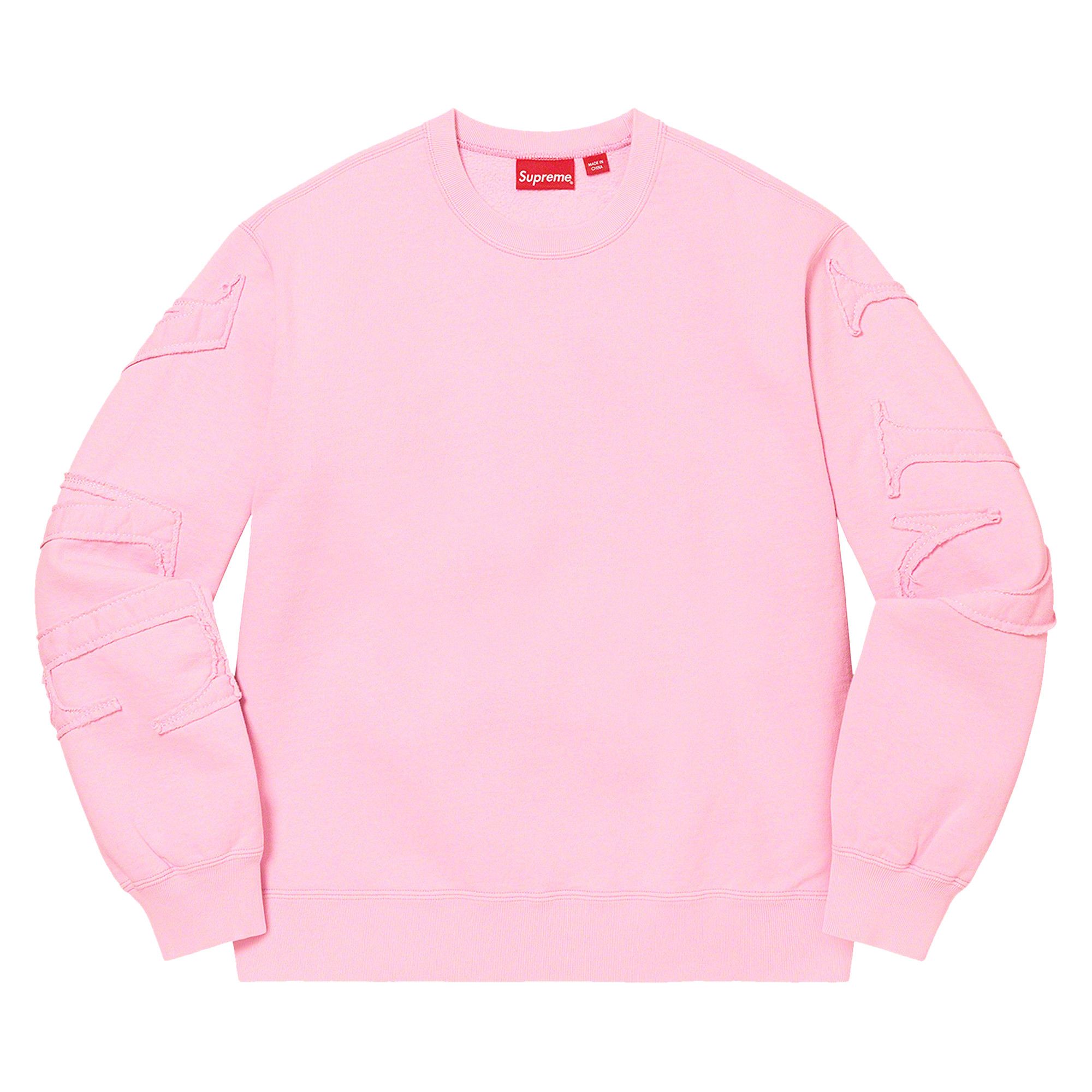 Buy Supreme Tonal Appliqué Crewneck 'Pale Pink' - SS22SW63 PALE