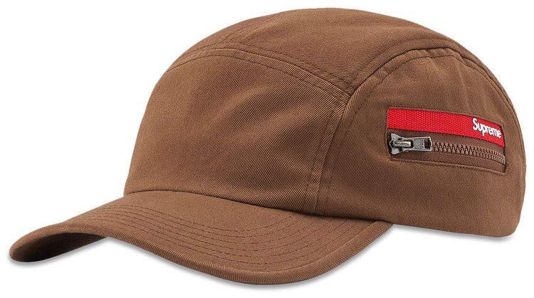 Supreme Zip Pocket Camp Cap Light Brown