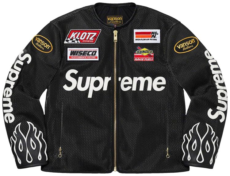 Supreme x Vanson Leathers Cordura Mesh Jacket Black