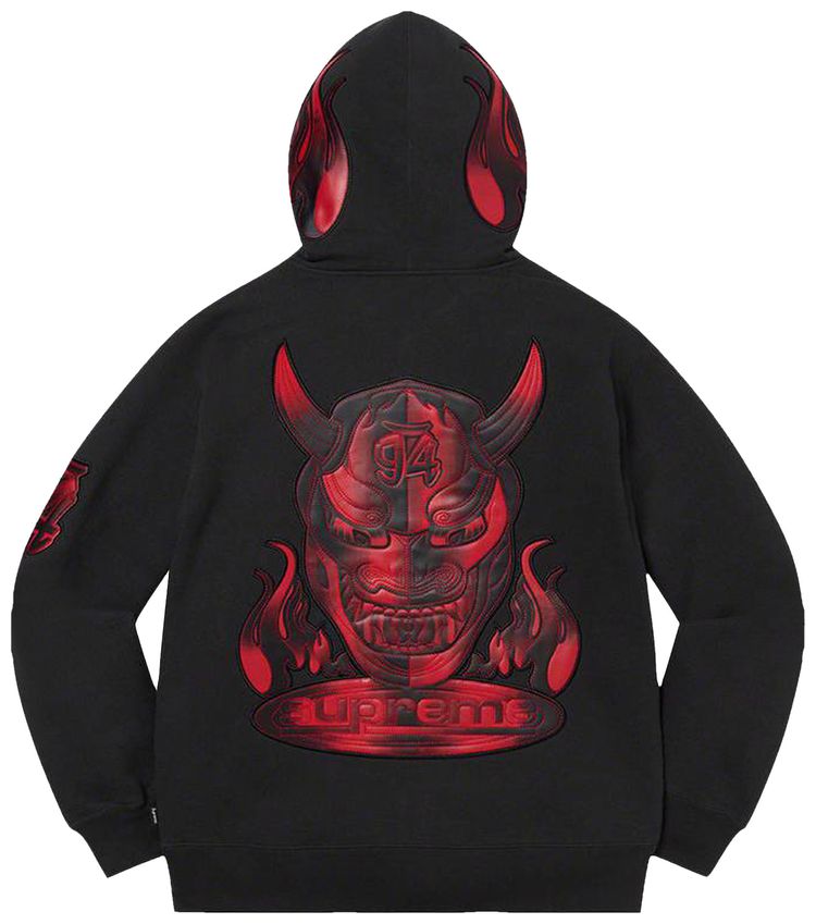 Supreme Demon Zip Up Hooded Sweatshirt Black