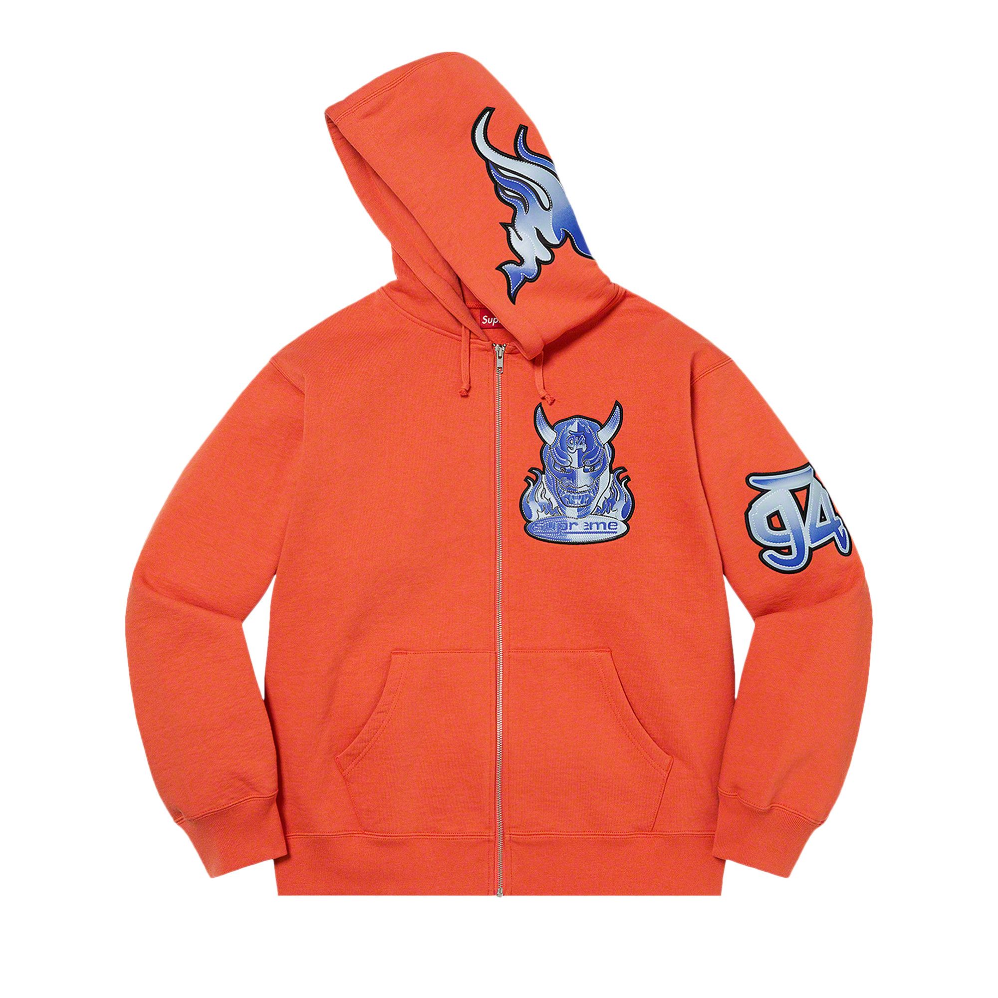 Buy Supreme Demon Zip Up Hooded Sweatshirt 'Burnt Orange