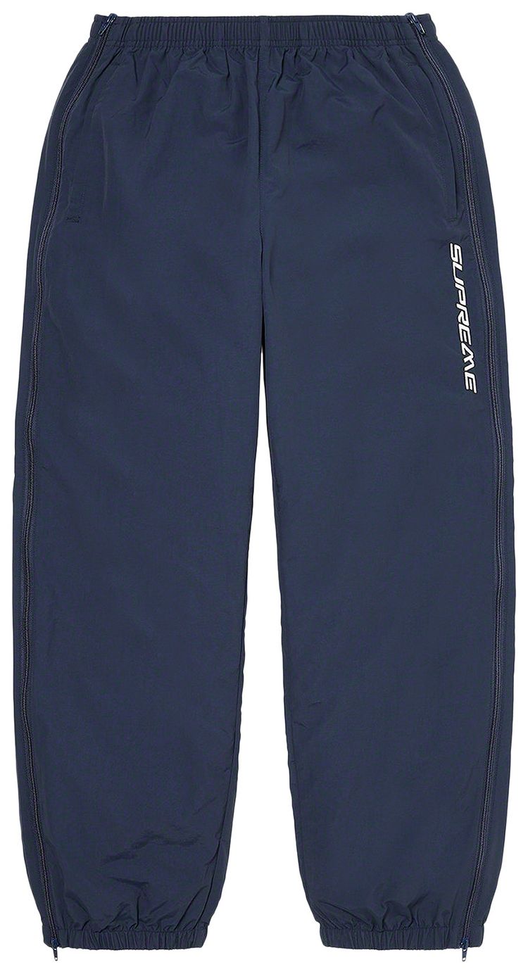 Supreme Full Zip Baggy Warm Up Pant Navy