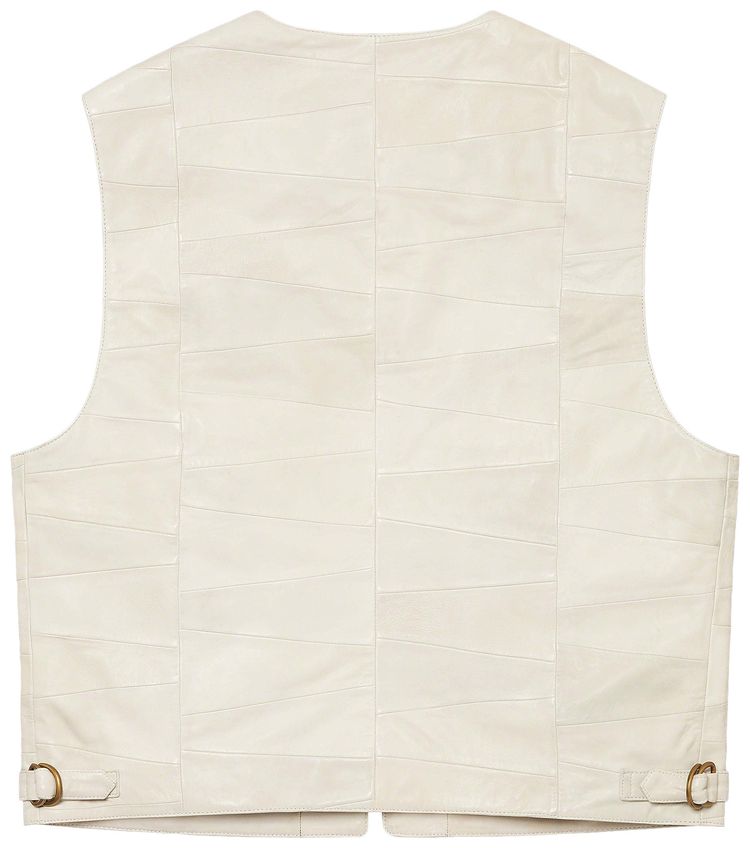 Supreme Patchwork Leather Cargo Vest White