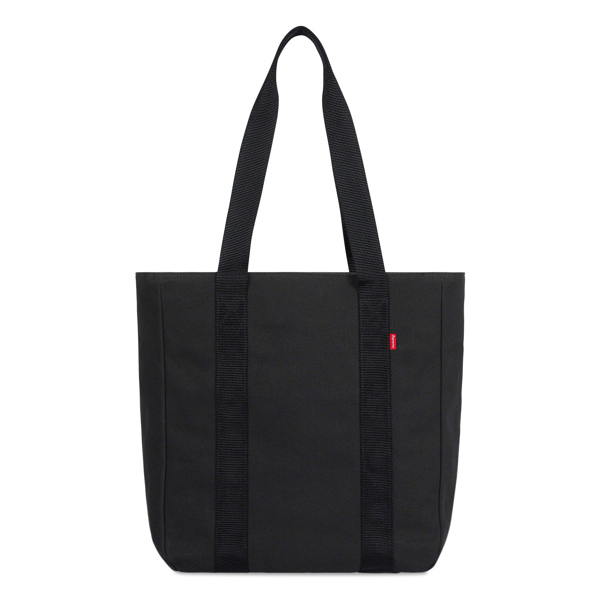 Supreme canvas tote black hotsell