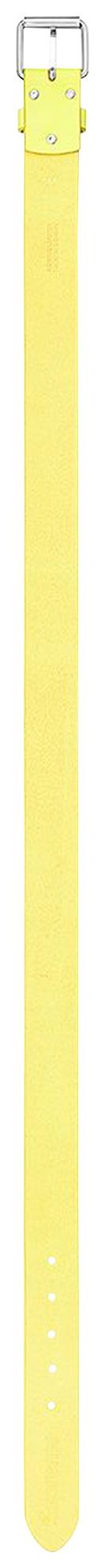 Supreme Repeat Leather Belt Fluorescent Yellow