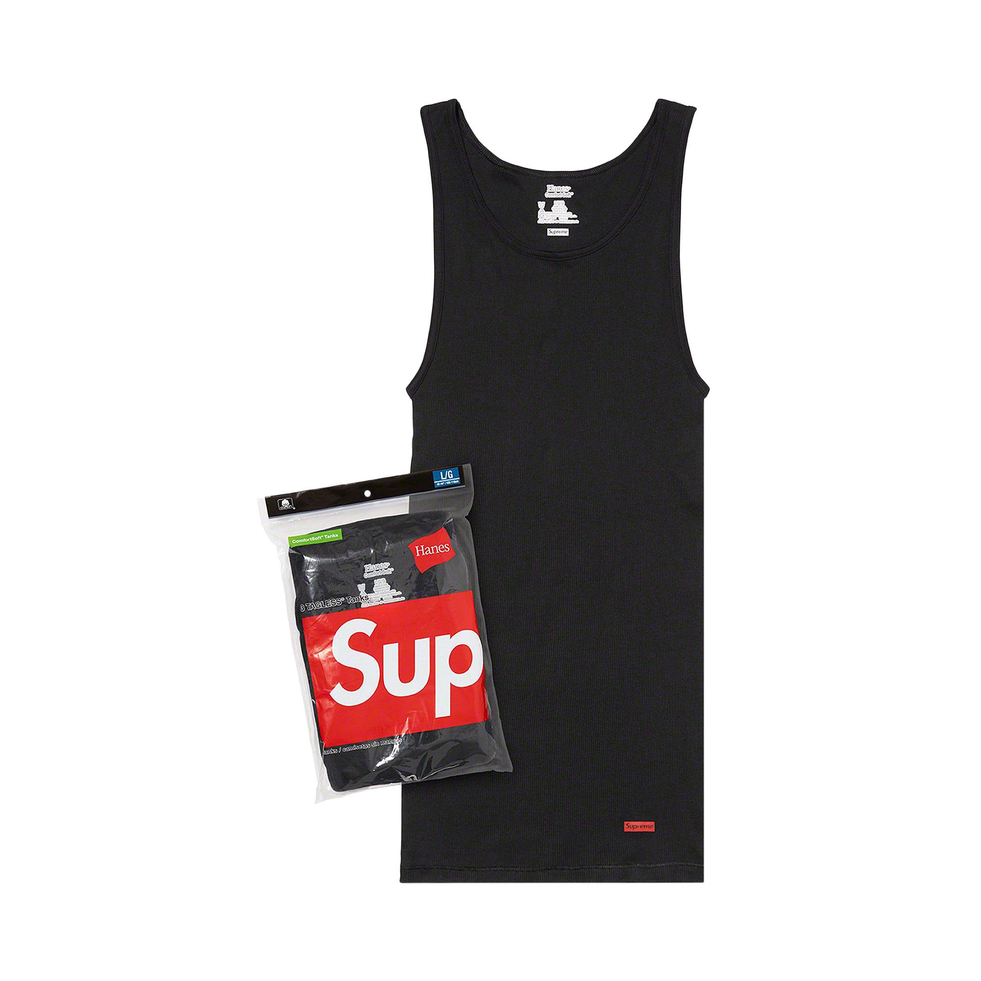 Buy Supreme x Hanes Tank Tops (3 Pack) 'Black' - SS23A41 BLACK | GOAT