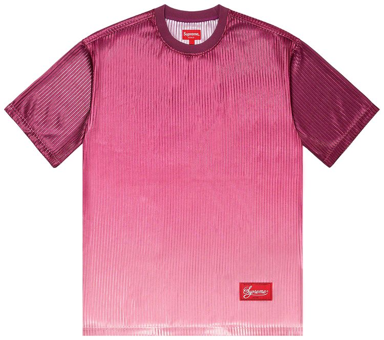 Supreme Gradient Mesh Stripe Jersey Magenta