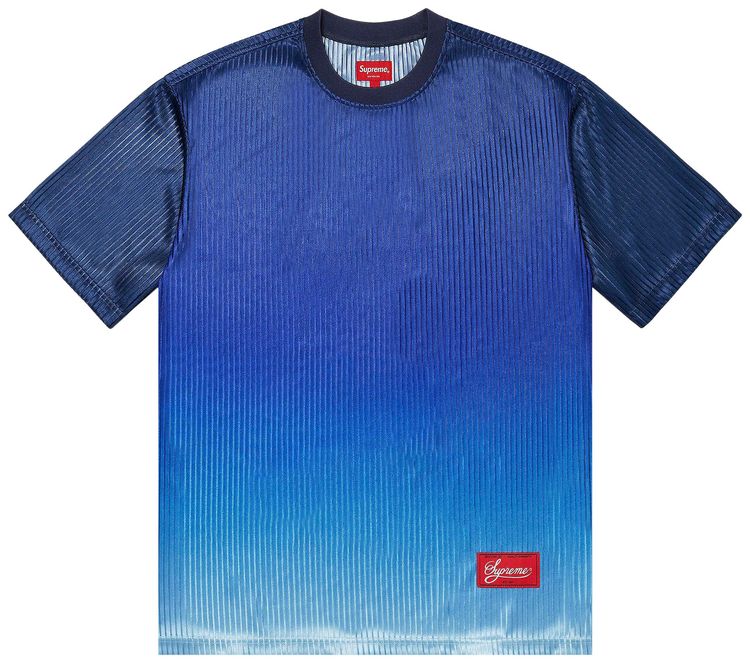 Supreme Gradient Mesh Stripe Jersey Royal Blue