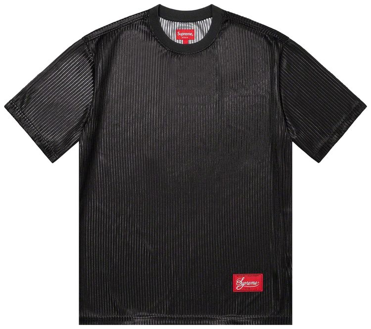 Supreme Gradient Mesh Stripe Jersey Black