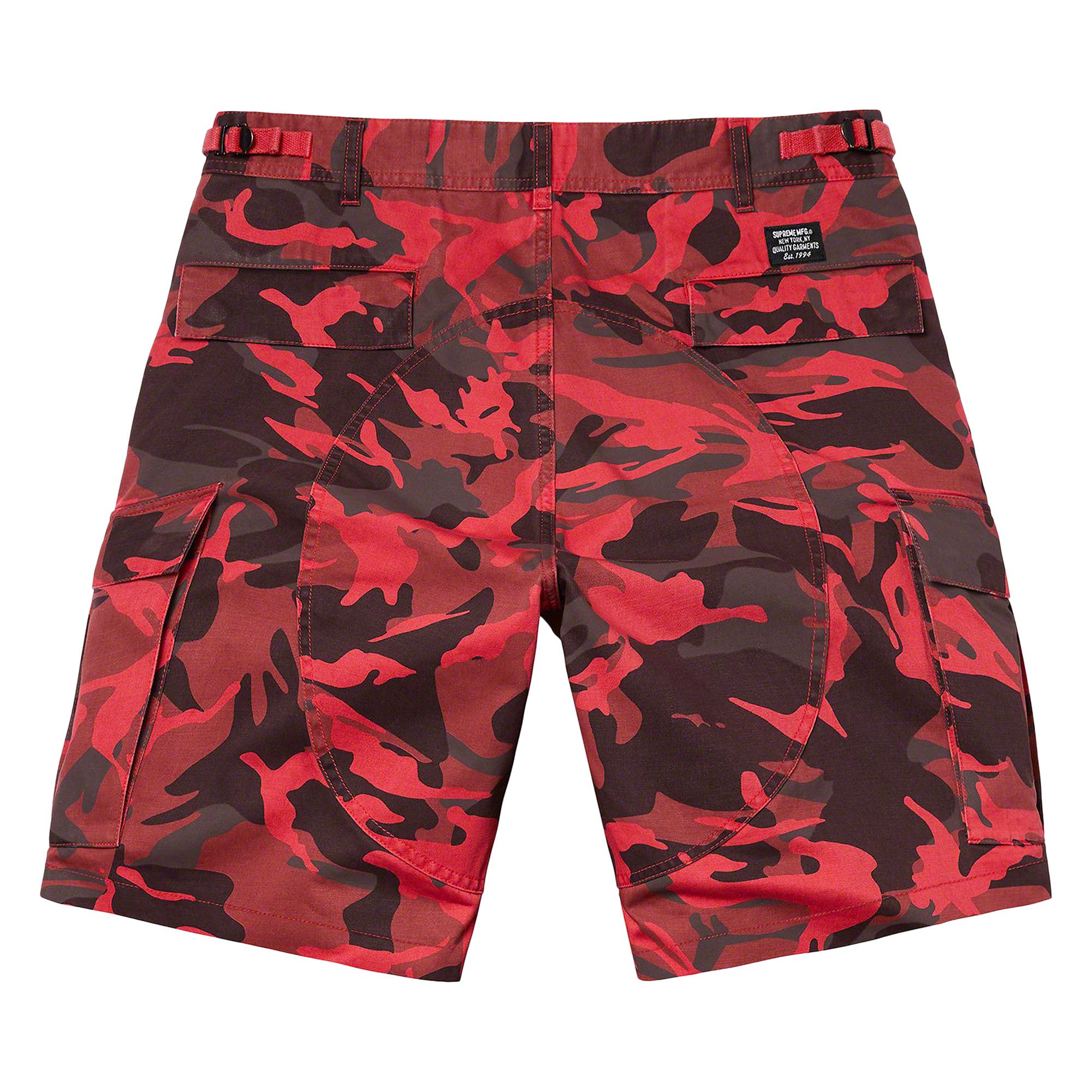 Red camo cargo shorts cheap