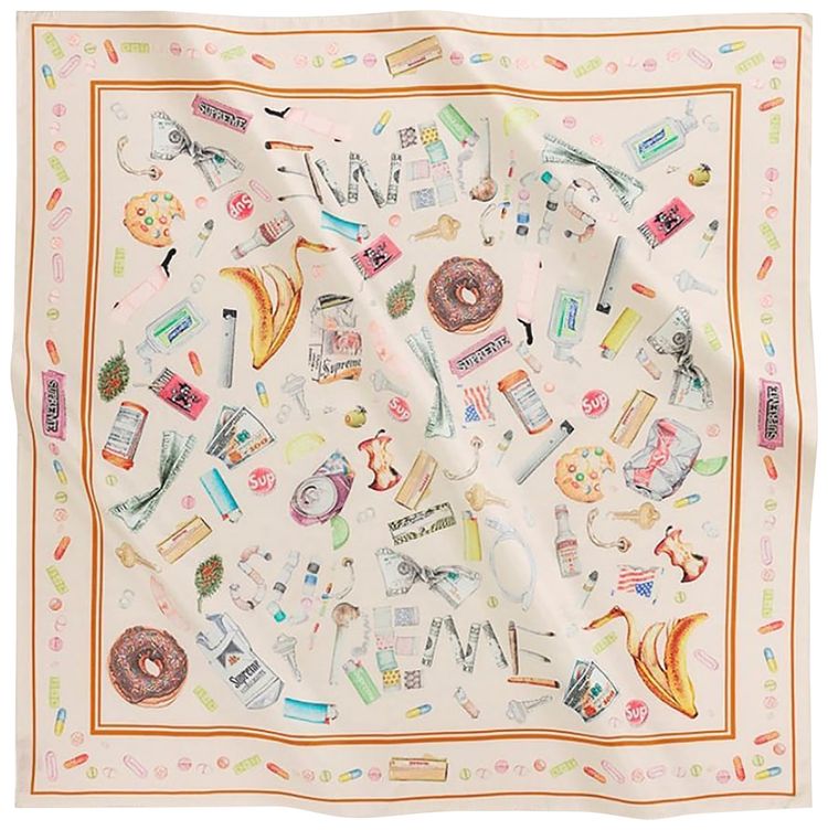 Supreme Trash Silk Scarf Multicolor