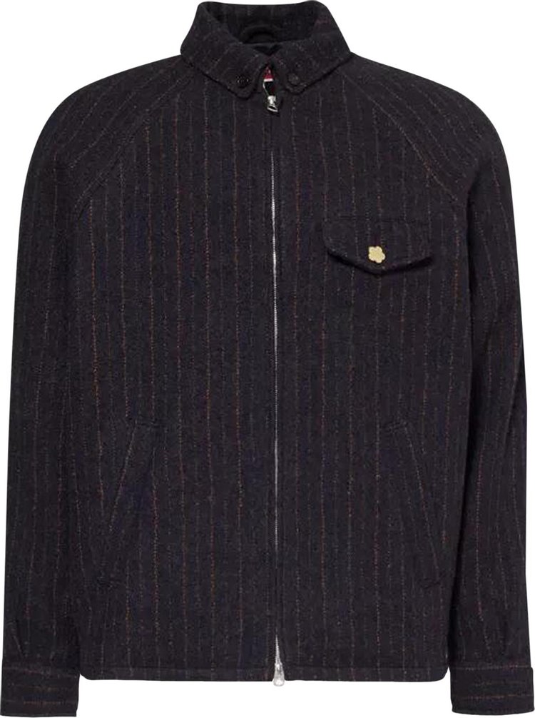 Kenzo Striped Wool Blouson BlueBlack