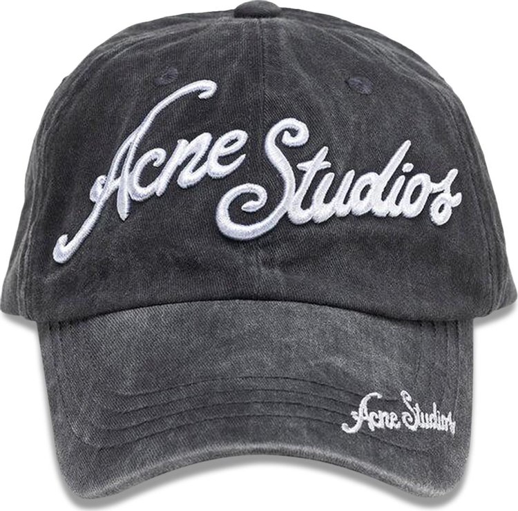 Acne Studios Logo Cap Faded Black