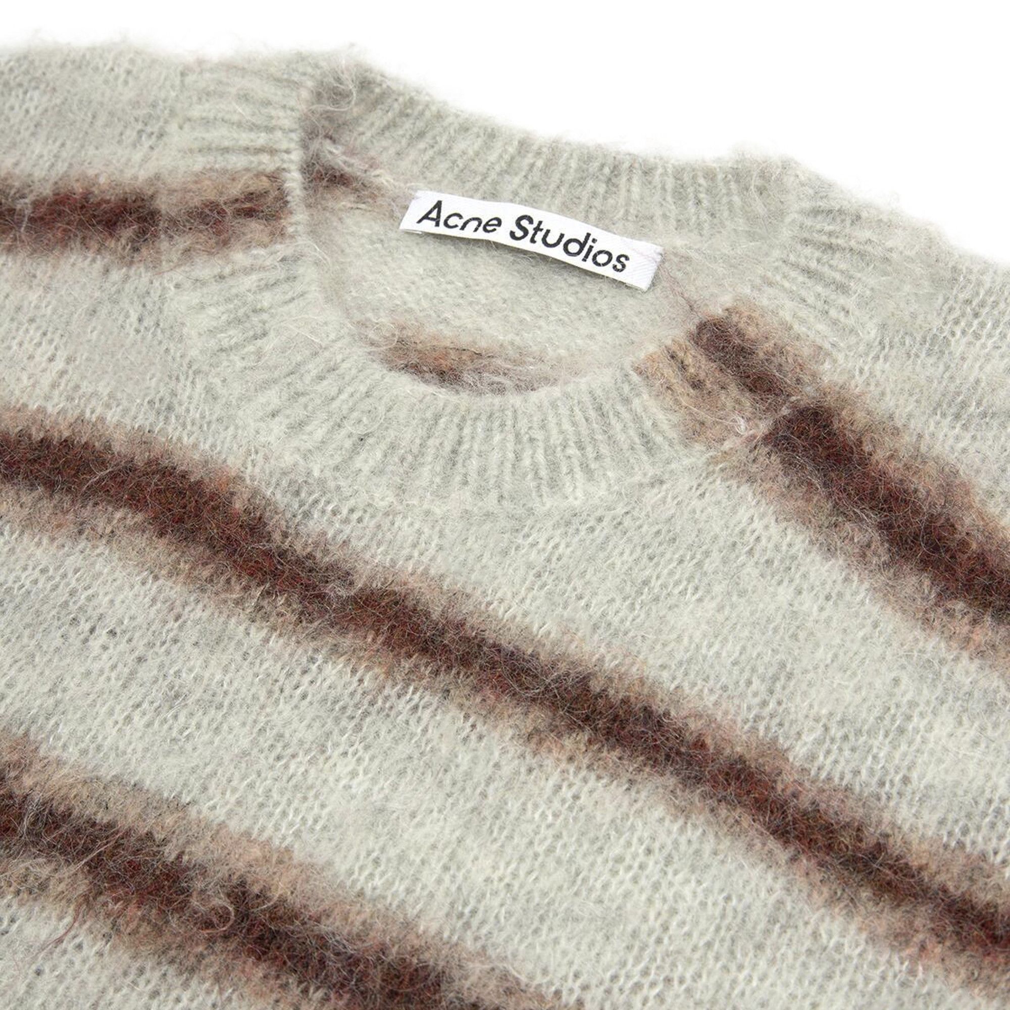 Buy Acne Studios Mohair Blend Jumper 'Grey Melange/Burgundy Buy Acne Studios Mohair Blend Jumper 'Grey Melange/Burgundy