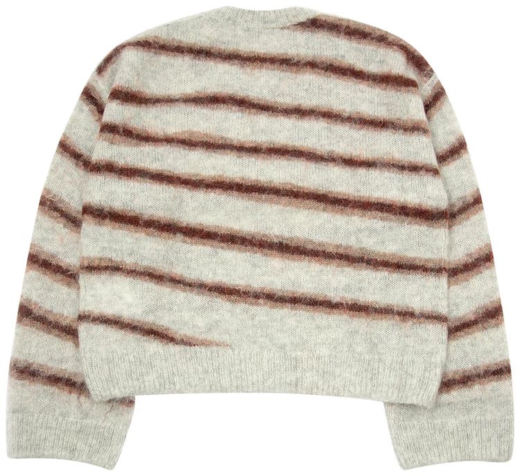 Acne Studios Mohair Blend Jumper Grey MelangeBurgundy