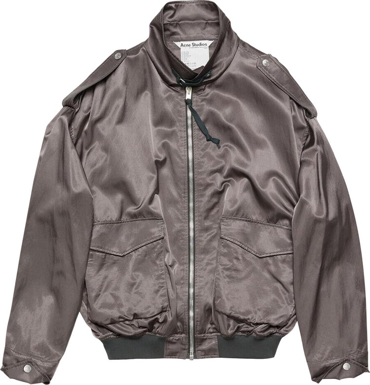 Acne Studios Satin Jacket Mid Grey