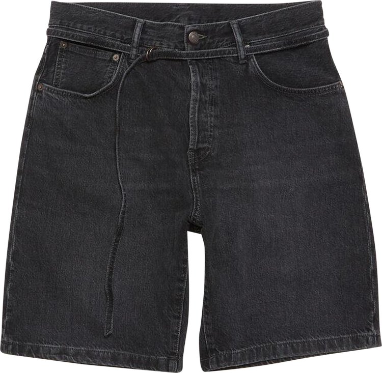 Acne Studios Loose Fit Denim Shorts Black