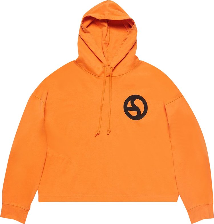 Acne Studios Drawstring Hoodie Sharp Orange