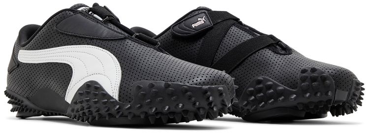 Puma Mostro Perforated Leather Pack   Black White