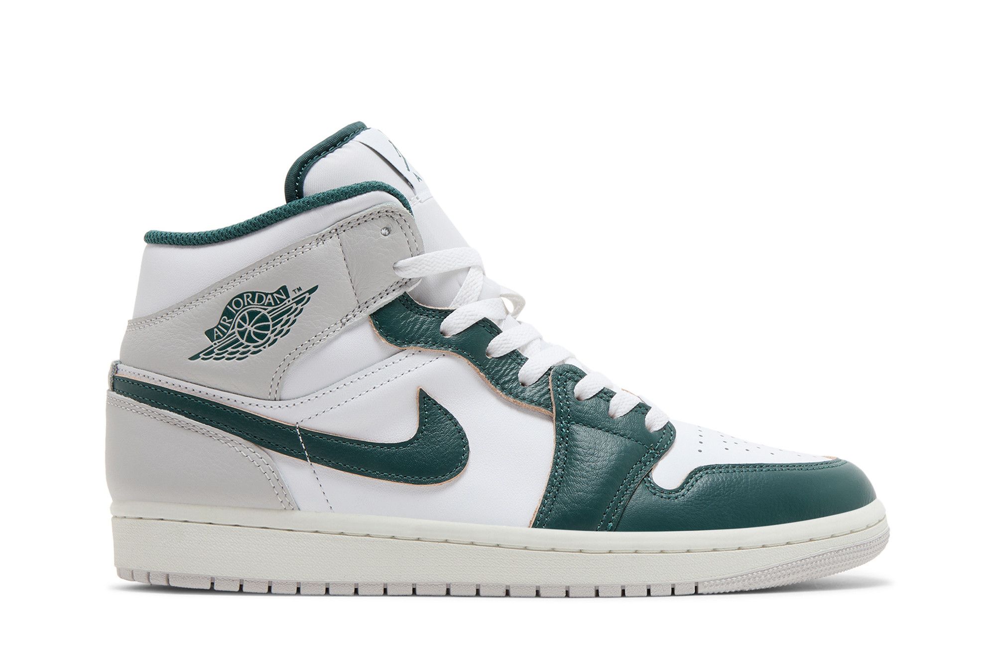 Air jordan 1 mid mystic green best sale
