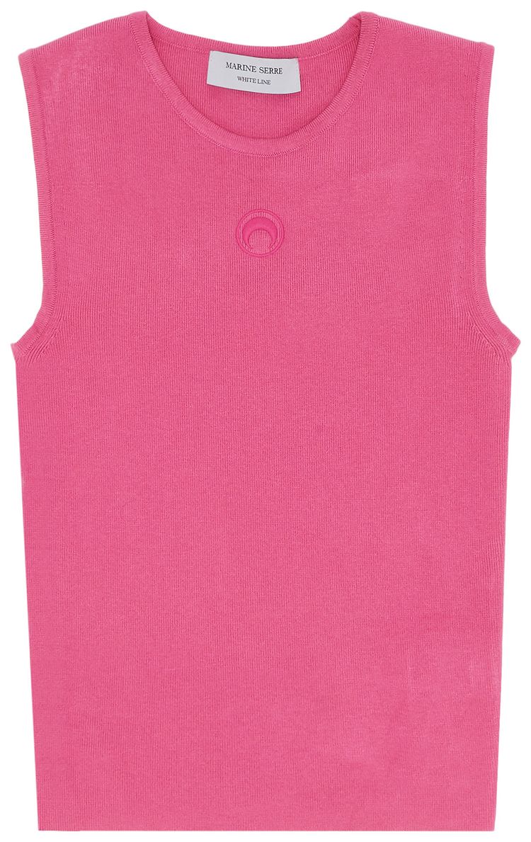 Marine Serre Core Knitted Vest Top Pink