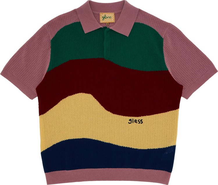 Glass Cypress Knit Polo PurpeMulticolor