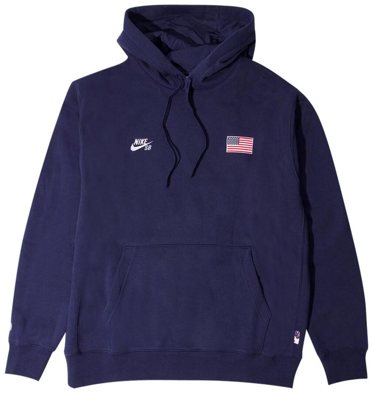 Nike SB Team USA Fleece Pullover Hoodie ObsidianWhite