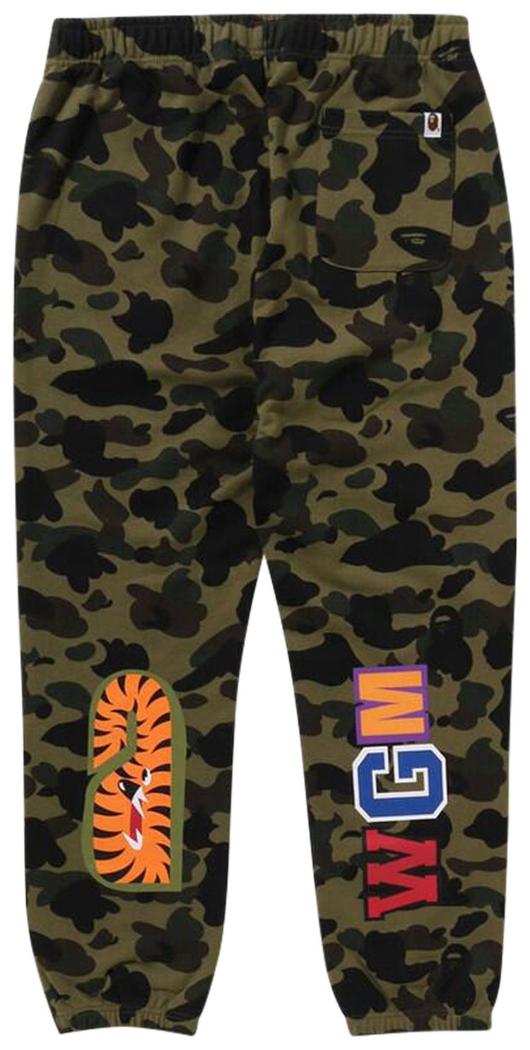 BAPE 1st Camo Shark Sweatpants Green