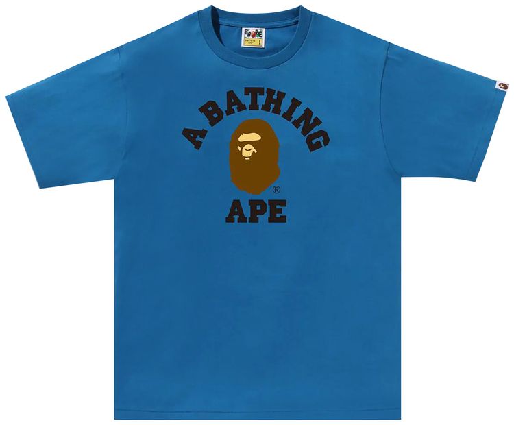 BAPE College Tee Blue
