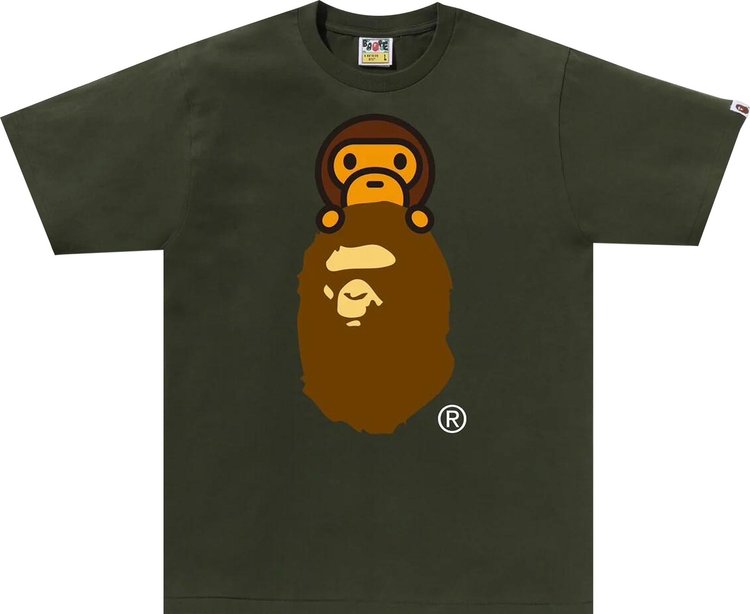 BAPE Milo On Ape Head Tee Olive Drab