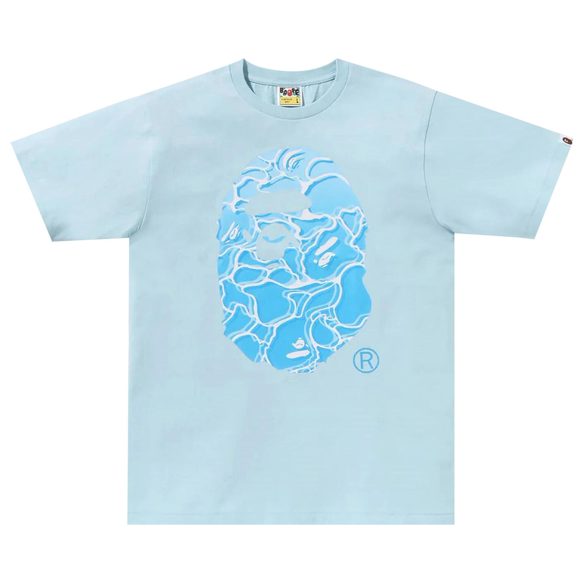 Buy BAPE ABC Sea Surface Camo Ape Head Tee 'Sax' - 1K70 110 004