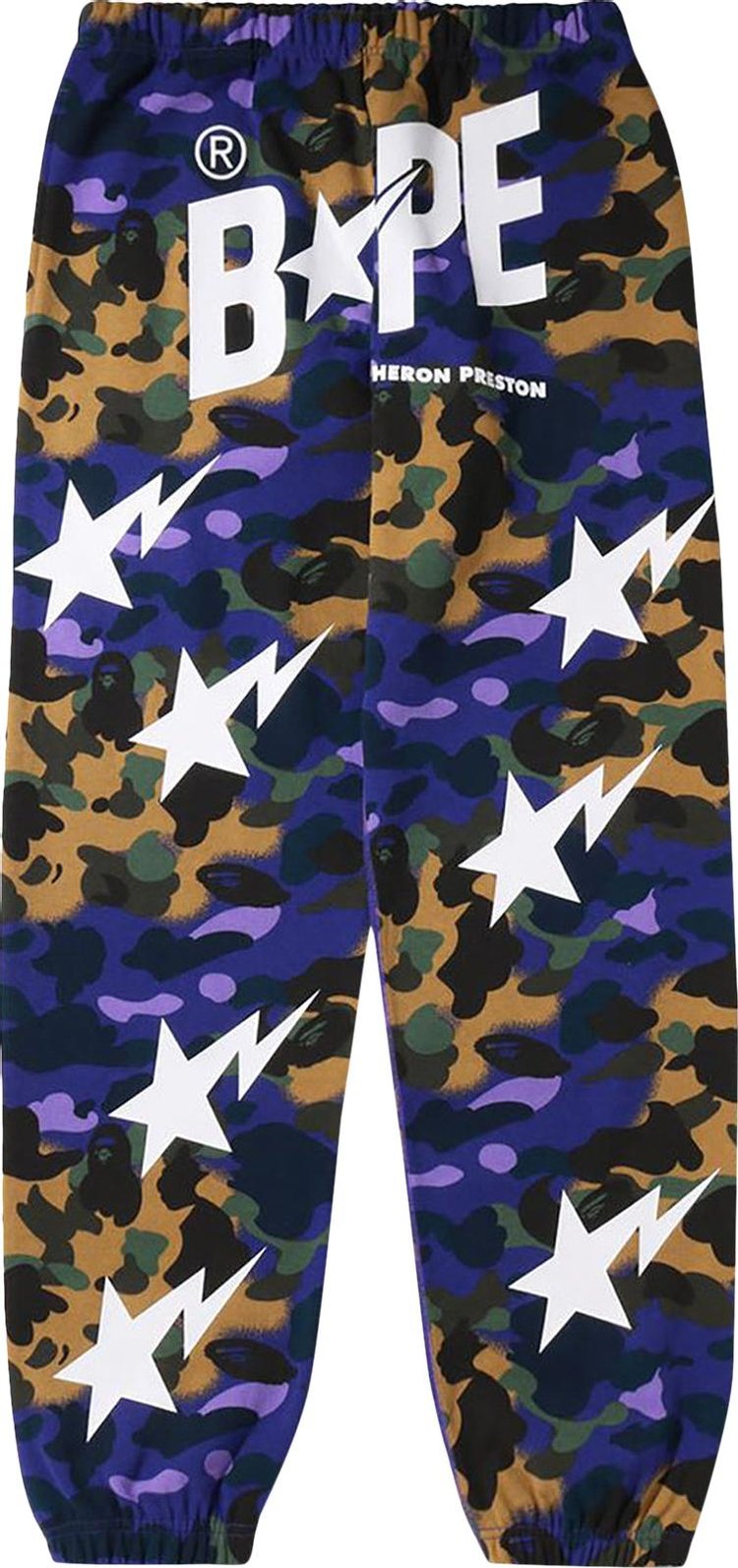 BAPE x Heron Preston Mix 1st Camo Duck Painter Pants Purple