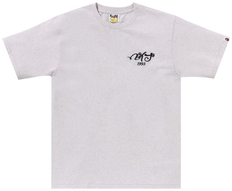 BAPE Embroidery Style Souvenir Logo Tee Grey