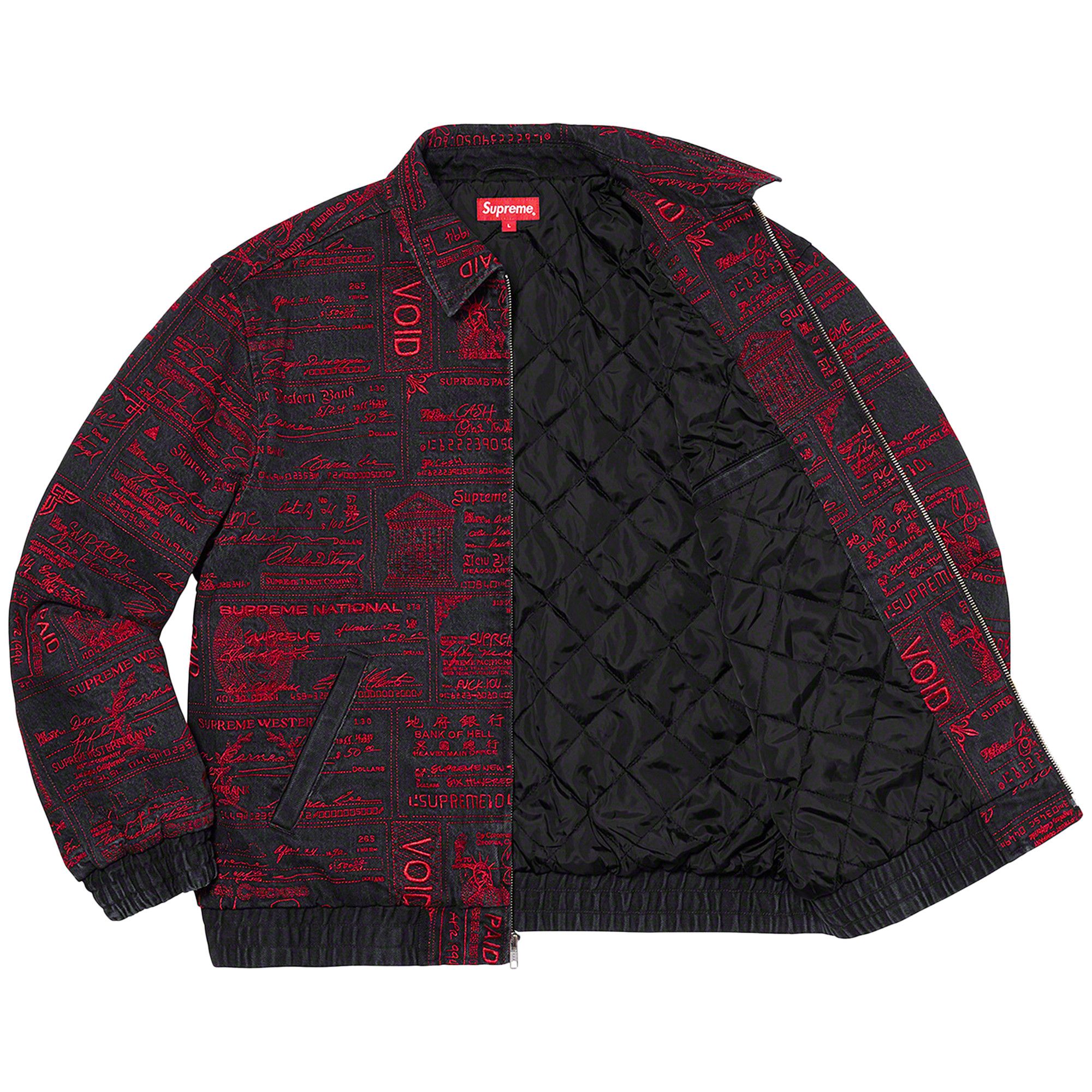 Buy Supreme Checks Embroidered Denim Jacket 'Black' - SS20J45
