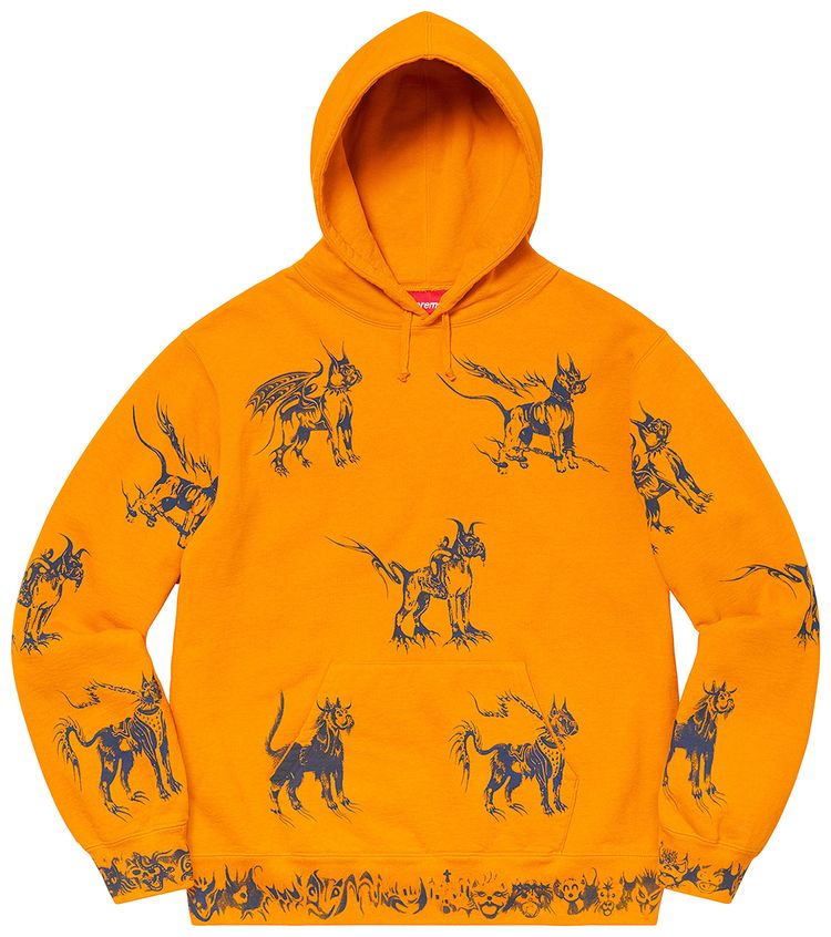 Supreme Animals Hooded Sweatshirt Gold