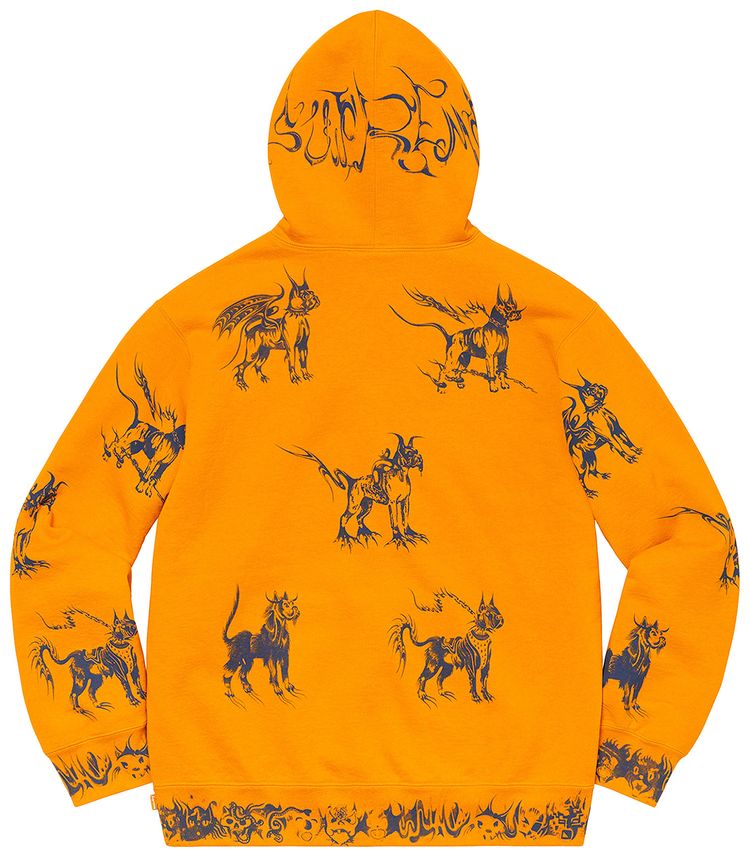Supreme Animals Hooded Sweatshirt Gold