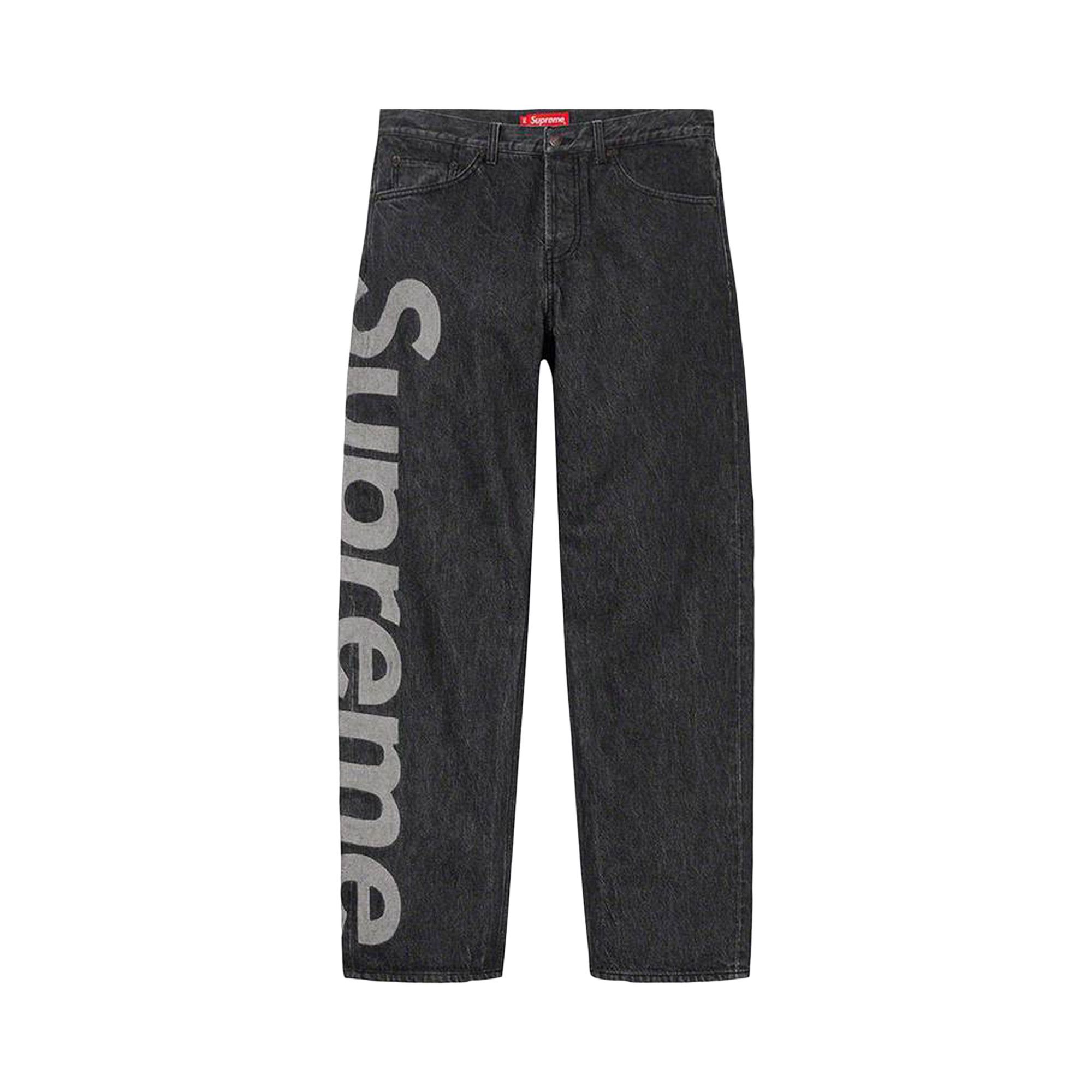 Buy Supreme Inset Logo Jean 'Black' - SS22P8 BLACK | GOAT