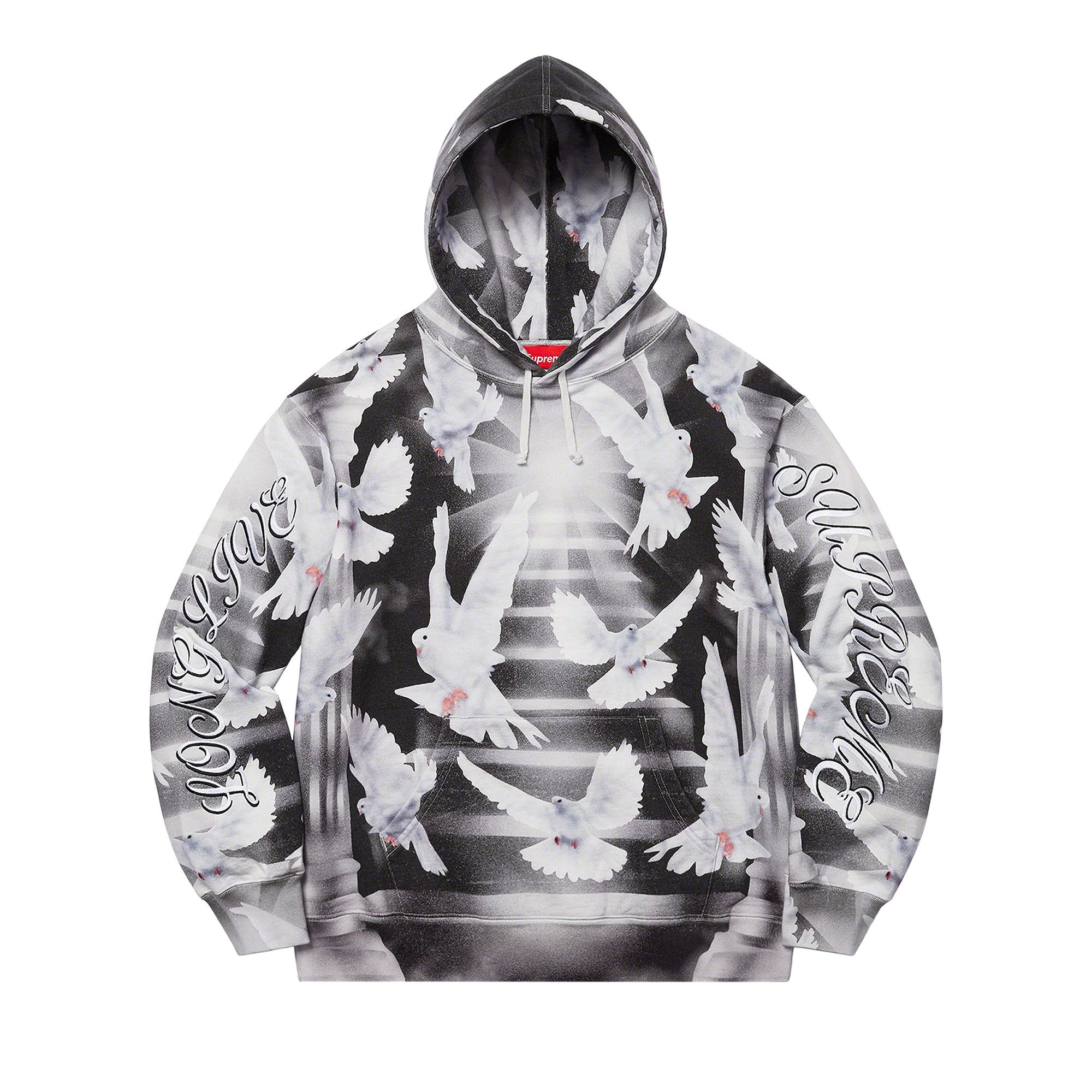 Size xl Supreme Doves Hooded Sweatshirt Black
