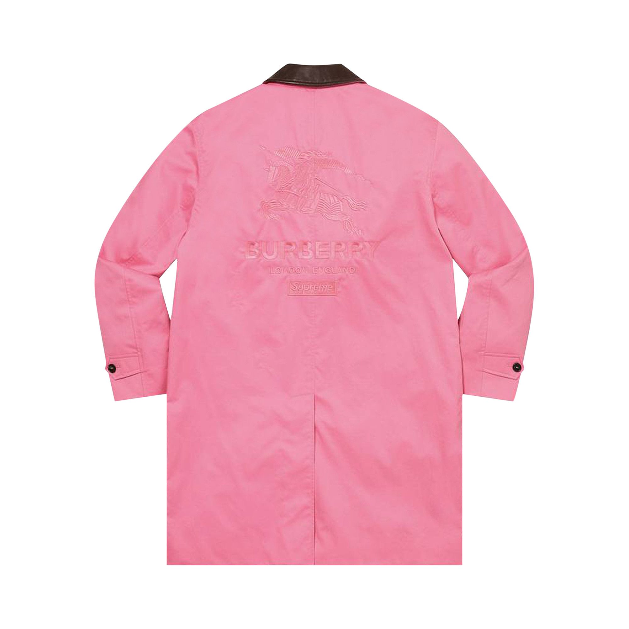 Buy Supreme x Burberry Leather Collar Trench 'Pink' - SS22J35 PINK