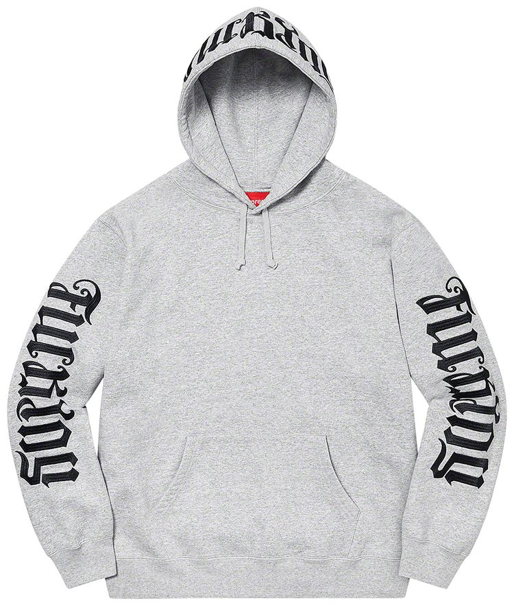 Supreme Ambigram Hooded Sweatshirt Heather Grey