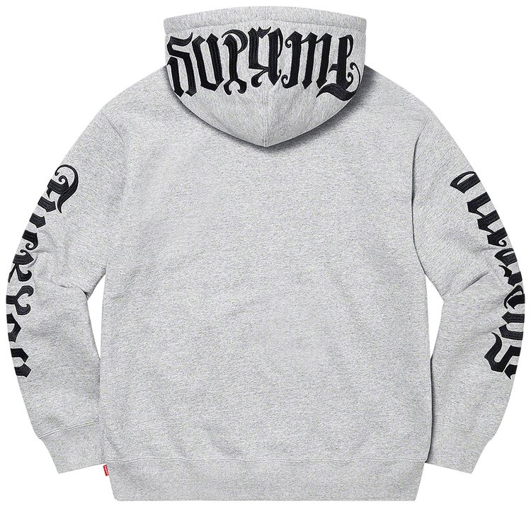 Supreme Ambigram Hooded Sweatshirt Heather Grey